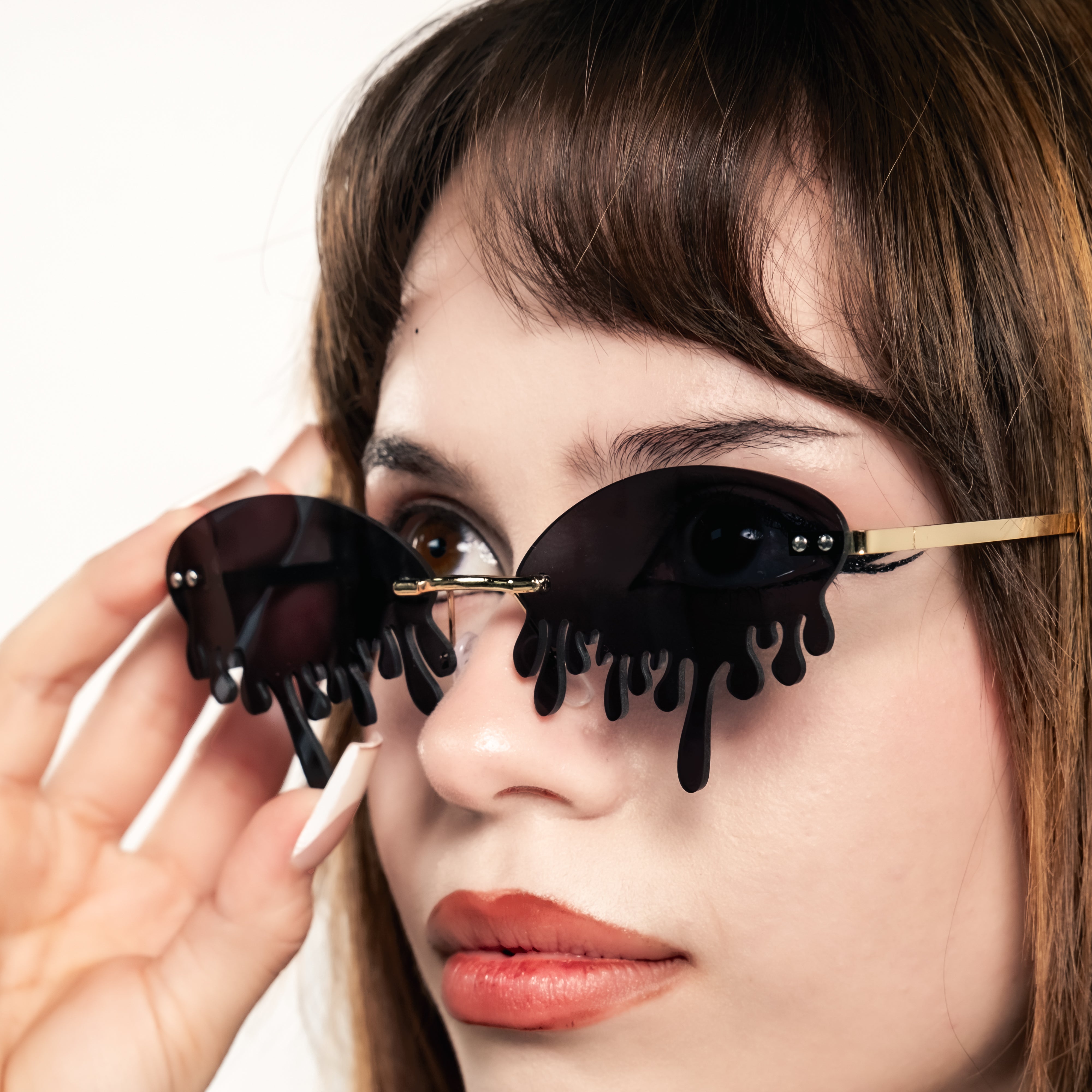 Shop Drip Shades from Forbidden Alchemy's gothic sunglasses. Premium quality eyewear featuring bold frames and authentic goth aesthetics. Tagged: shades.Sunglassesforbidden alchemyshades