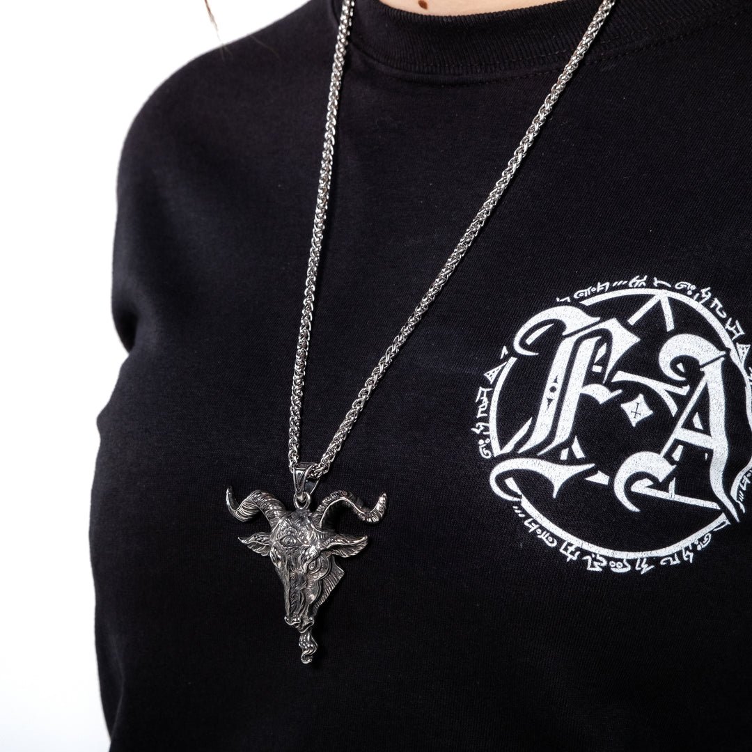 Shop Goat head - Necklace from Forbidden Alchemy’s collection. Crafted from premium alloy zinc, each piece showcases detailed. Tagged: Necklaces.Necklacesforbidden alchemyNecklaces
