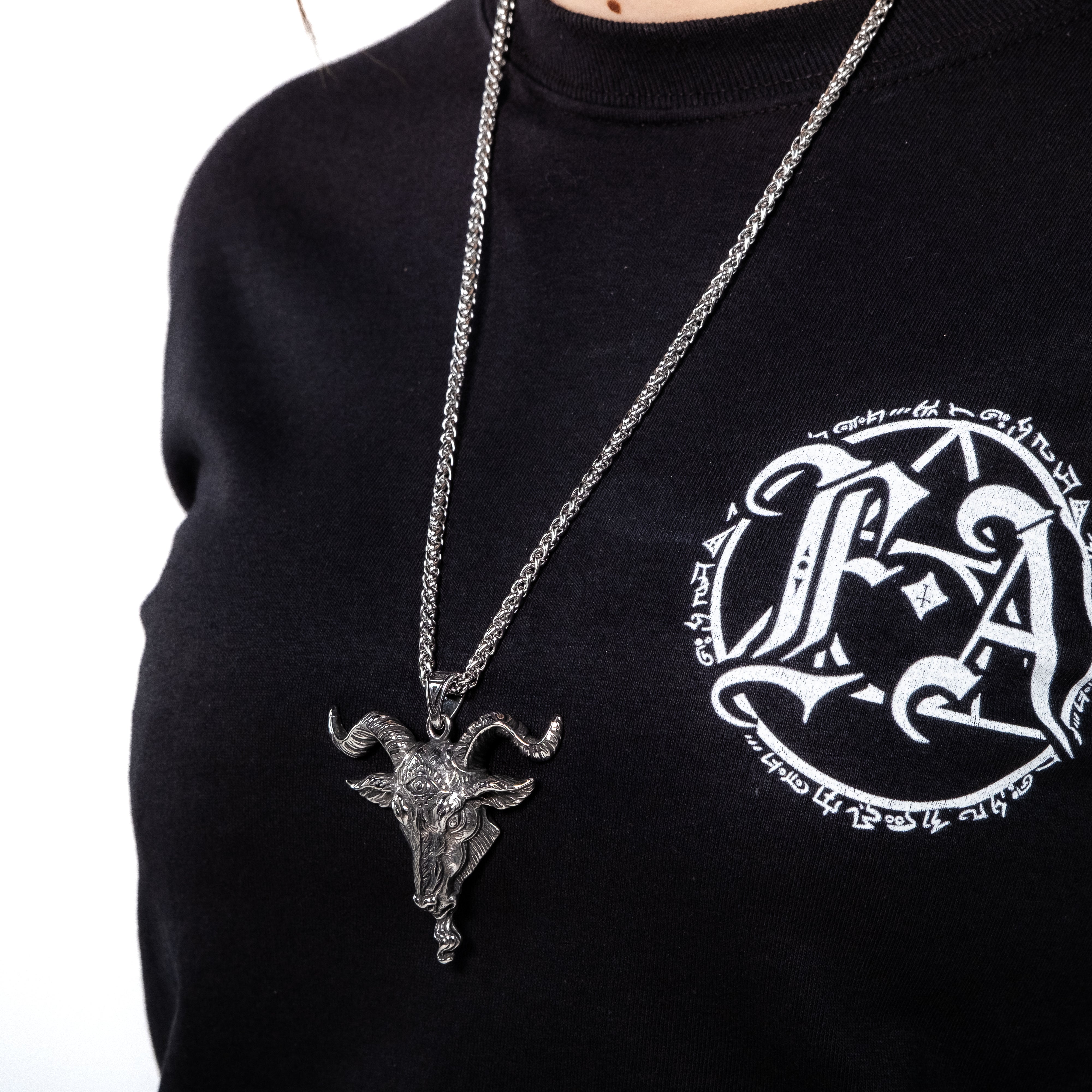 Shop Goat head - Necklace from Forbidden Alchemy’s collection. Crafted from premium alloy zinc, each piece showcases detailed. Tagged: Necklaces.Necklacesforbidden alchemyNecklaces