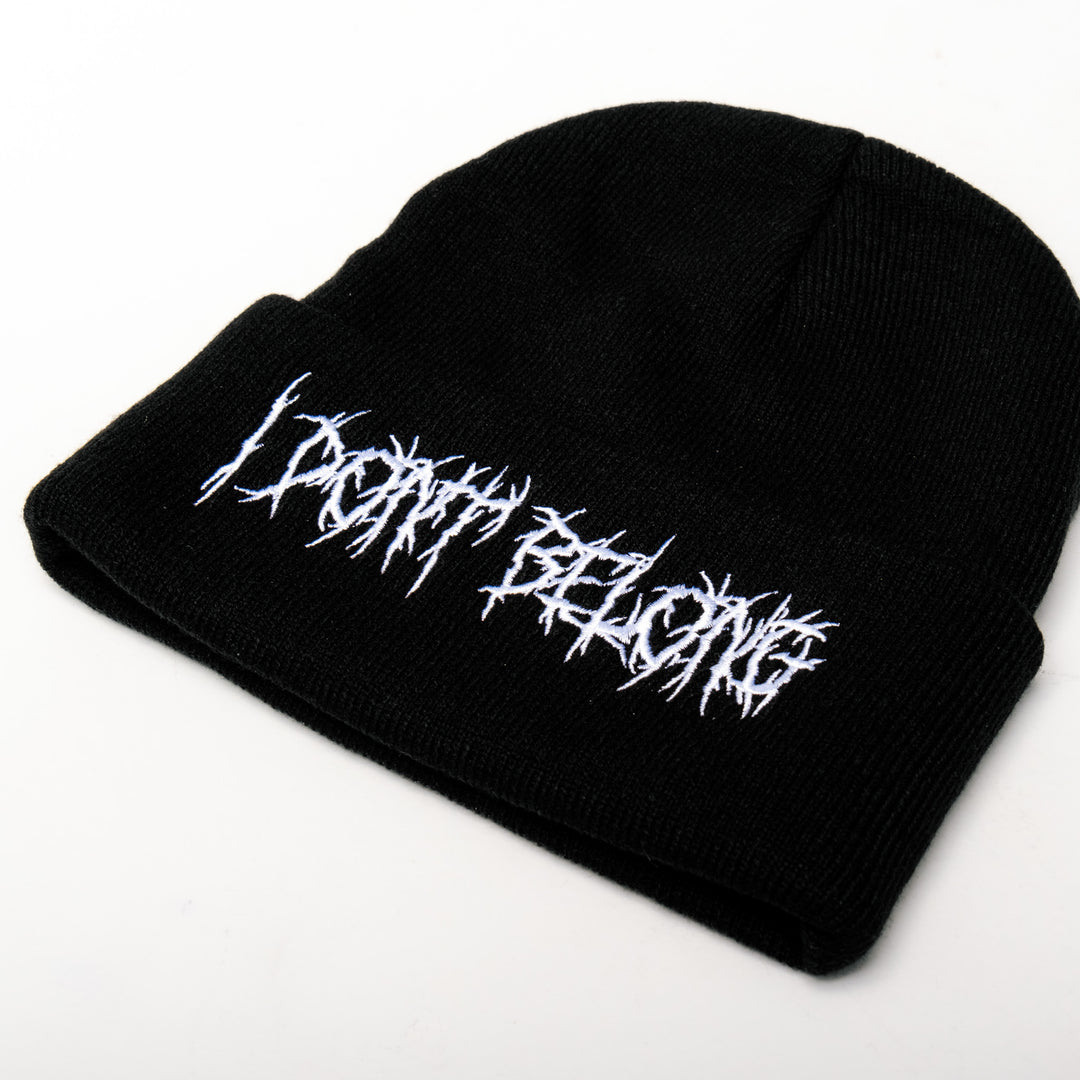 Shop I Don’t Belong forbidden alchemy's unisex beanie collection. Soft knit, 100% acrylic, bold embroidery, authentic alternative style. Tagged: Beanies.Beaniesforbidden alchemyBeanies