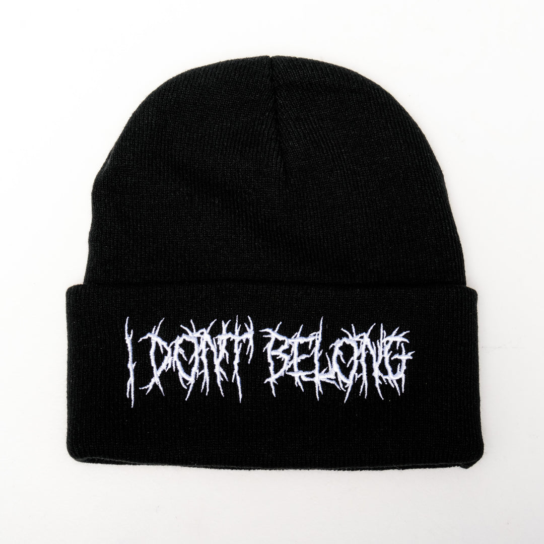Shop I Don’t Belong forbidden alchemy's unisex beanie collection. Soft knit, 100% acrylic, bold embroidery, authentic alternative style. Tagged: Beanies.Beaniesforbidden alchemyBeanies