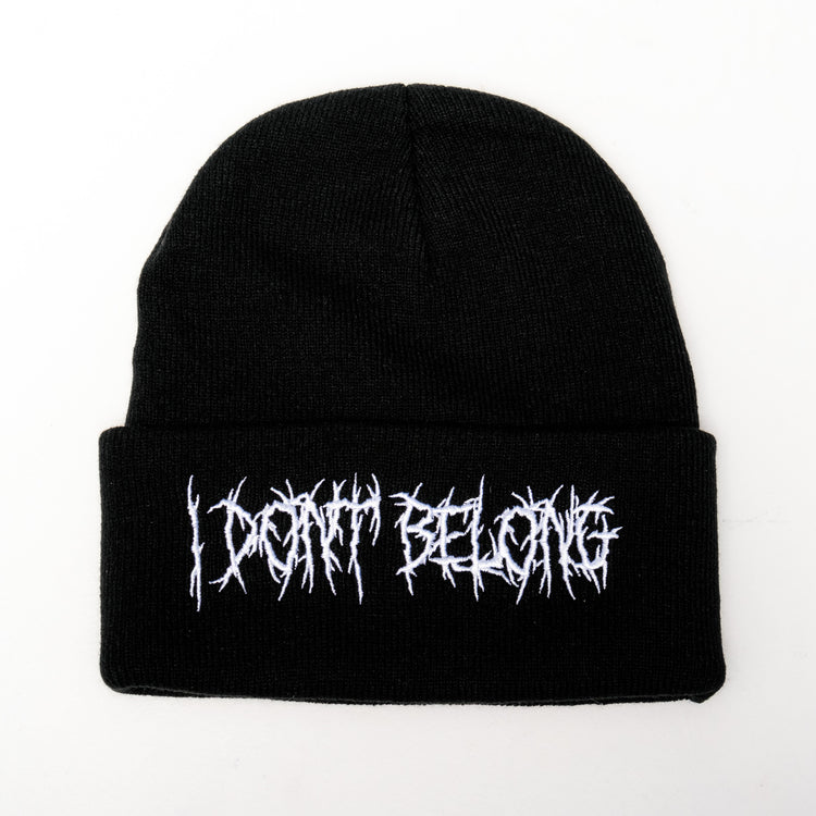 Shop I Don’t Belong forbidden alchemy's unisex beanie collection. Soft knit, 100% acrylic, bold embroidery, authentic alternative style. Tagged: Beanies.Beaniesforbidden alchemyBeanies