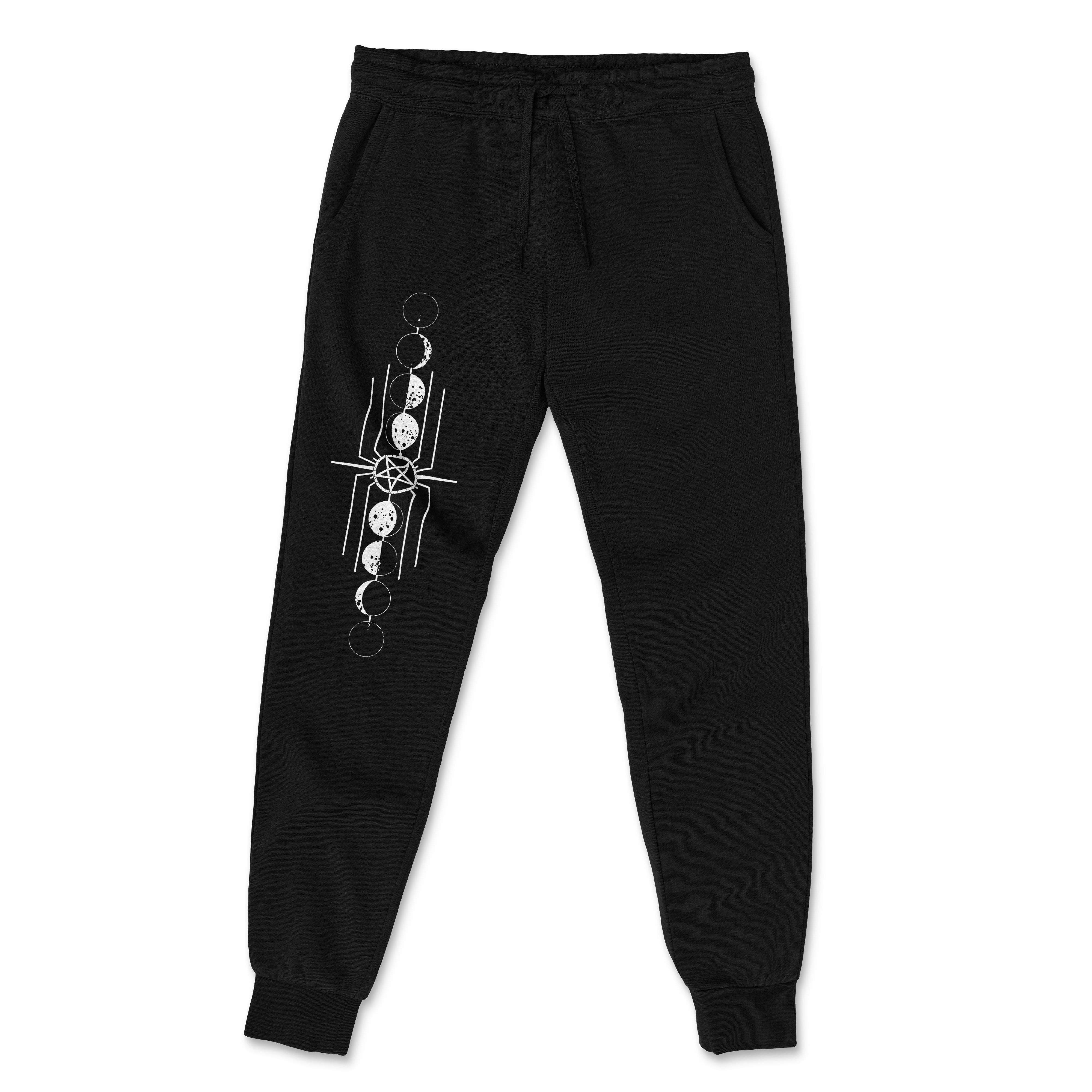 Shop Moon Phases - Joggers from forbidden alchemy's premium joggers. Heavyweight 100% cotton, deep pockets, relaxed fit, metalcore-inspired style. Tagged: Joggers.Joggersforbidden alchemyJoggers