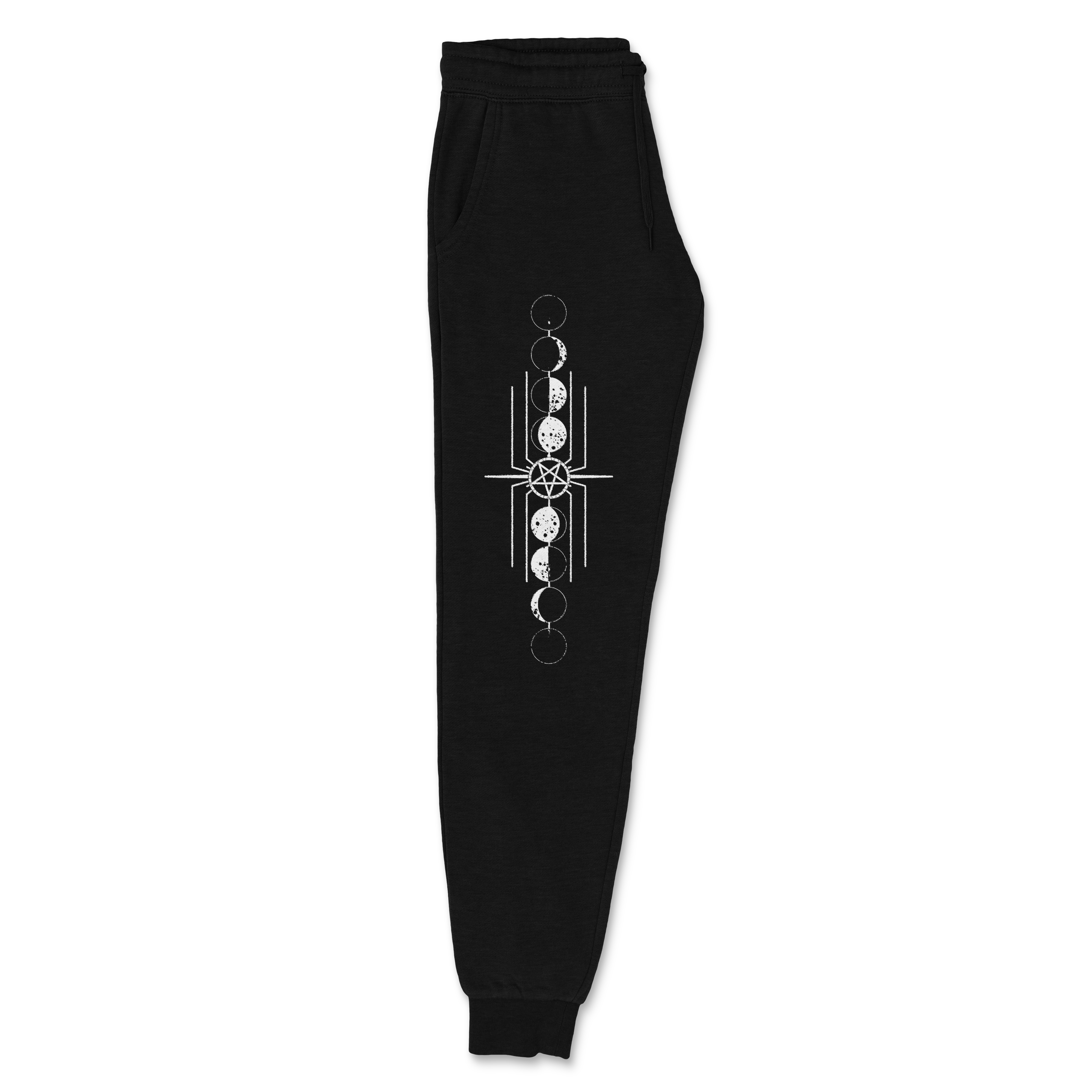 Shop Moon Phases - Joggers from forbidden alchemy's premium joggers. Heavyweight 100% cotton, deep pockets, relaxed fit, metalcore-inspired style. Tagged: Joggers.Joggersforbidden alchemyJoggers