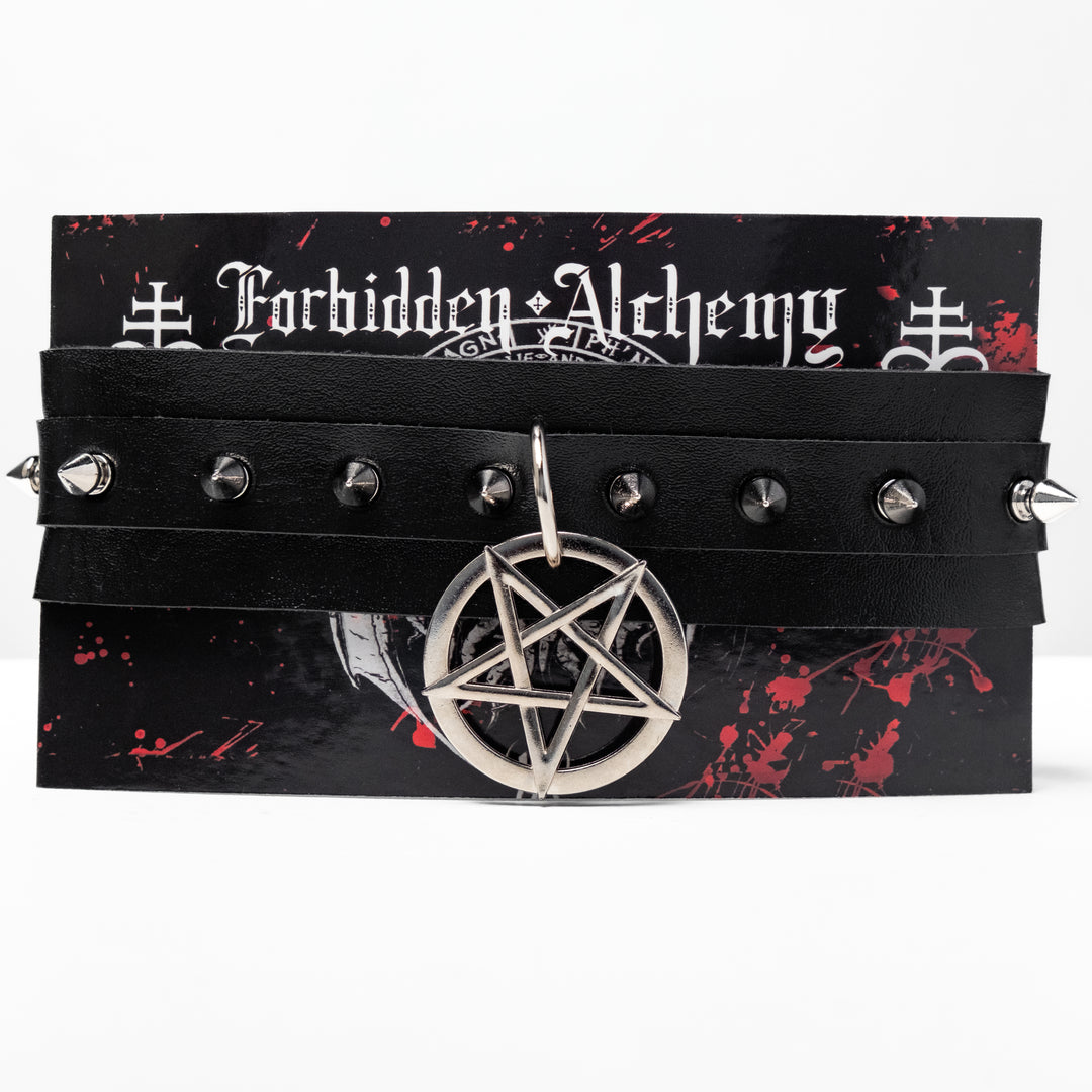 Shop from Forbidden Alchemy’s premium leather chokers. Adjustable fit, alloy studs, and authentic metalcore-inspired designs. Tagged: Choker.Necklacesforbidden alchemyChoker