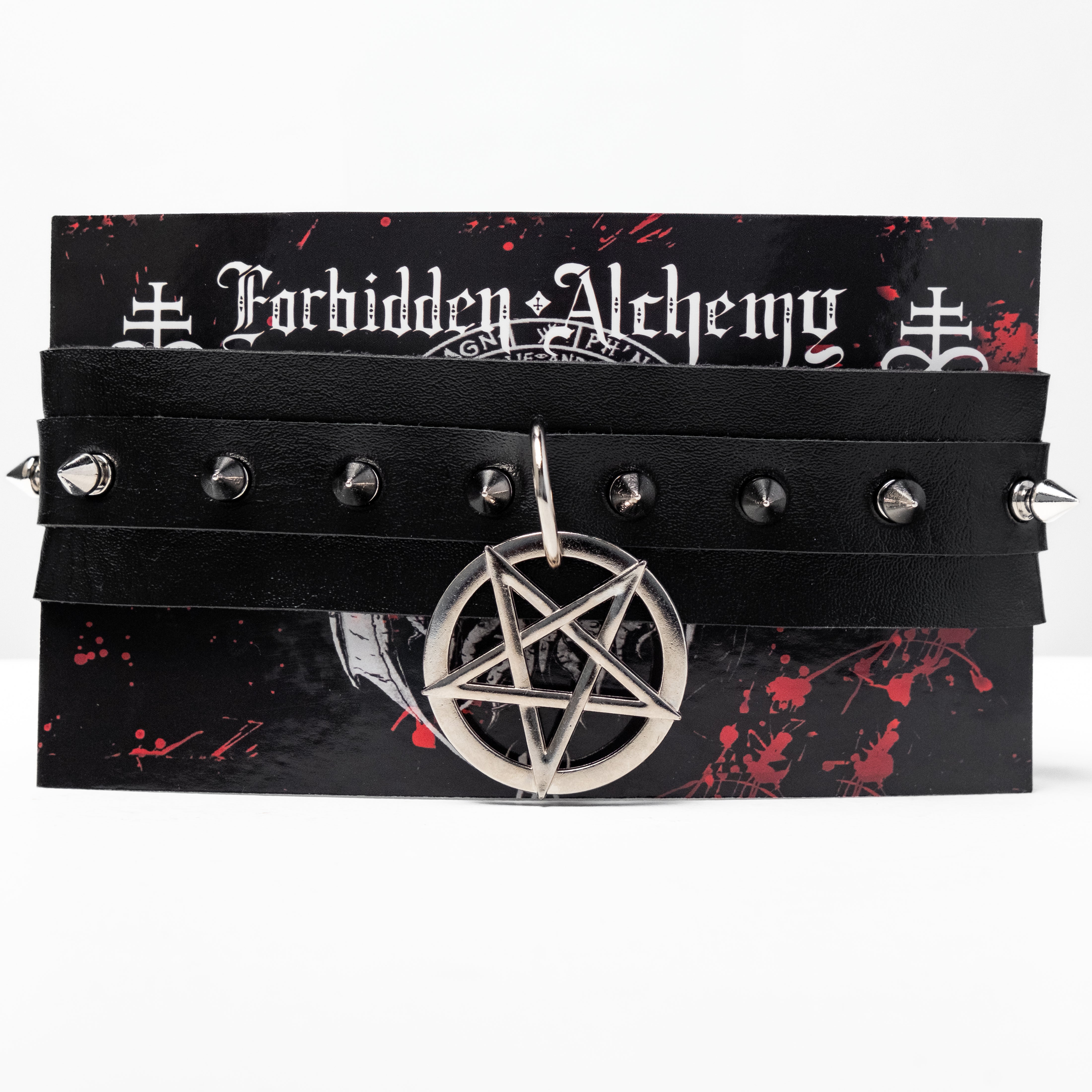 Shop from Forbidden Alchemy’s premium leather chokers. Adjustable fit, alloy studs, and authentic metalcore-inspired designs. Tagged: Choker.Necklacesforbidden alchemyChoker