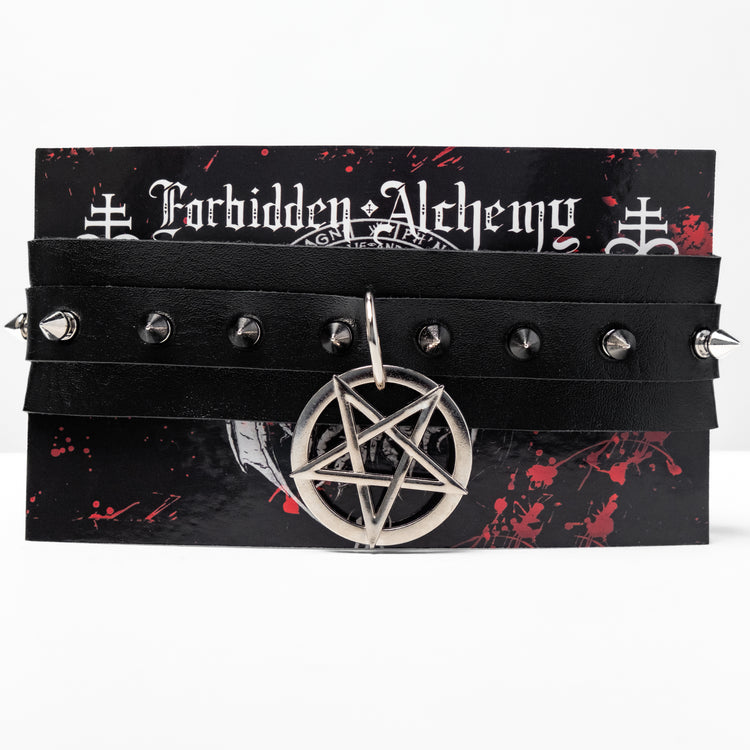 Shop from Forbidden Alchemy’s premium leather chokers. Adjustable fit, alloy studs, and authentic metalcore-inspired designs. Tagged: Choker.Necklacesforbidden alchemyChoker