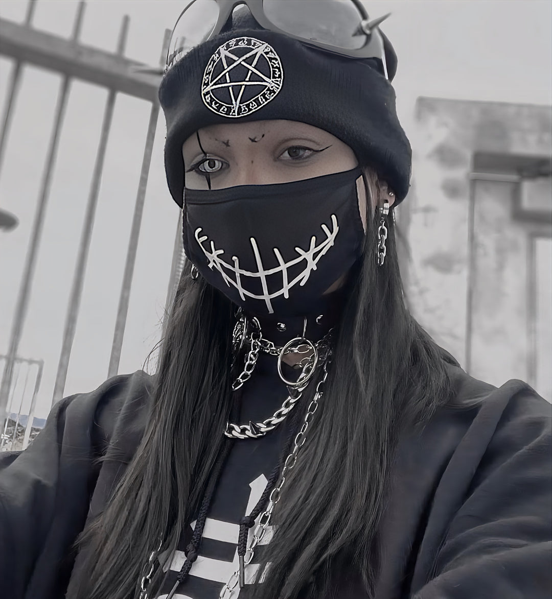 Shop Pentagram - Beanie from forbidden alchemy's unisex. Soft knit, 100% acrylic, bold embroidery, authentic alternative style. Tagged: Beanies.Beaniesforbidden alchemyBeanies