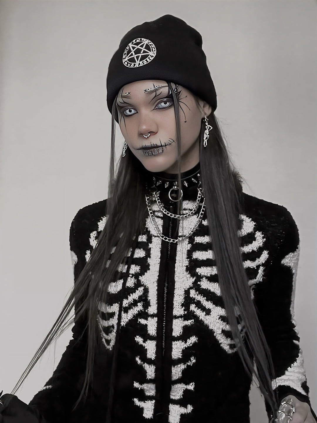 Shop Pentagram - Beanie from forbidden alchemy's unisex. Soft knit, 100% acrylic, bold embroidery, authentic alternative style. Tagged: Beanies.Beaniesforbidden alchemyBeanies