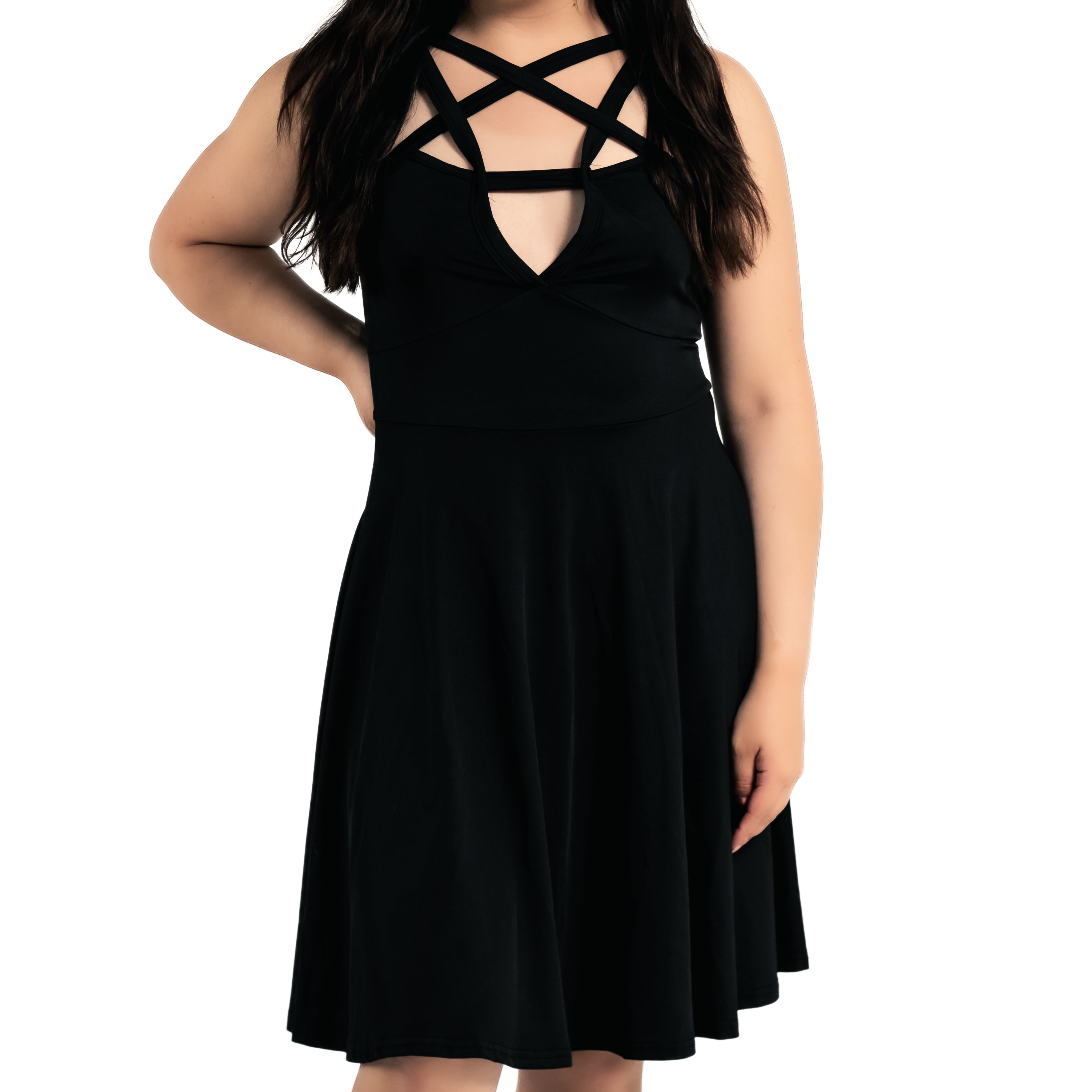 Shop the Pentagram Dress from Forbidden Alchemy’s women's slim fit dresses, featuring premium fabrics and authentic gothic aesthetics. Tagged: DRESSES.Dressesforbidden alchemyDRESSES