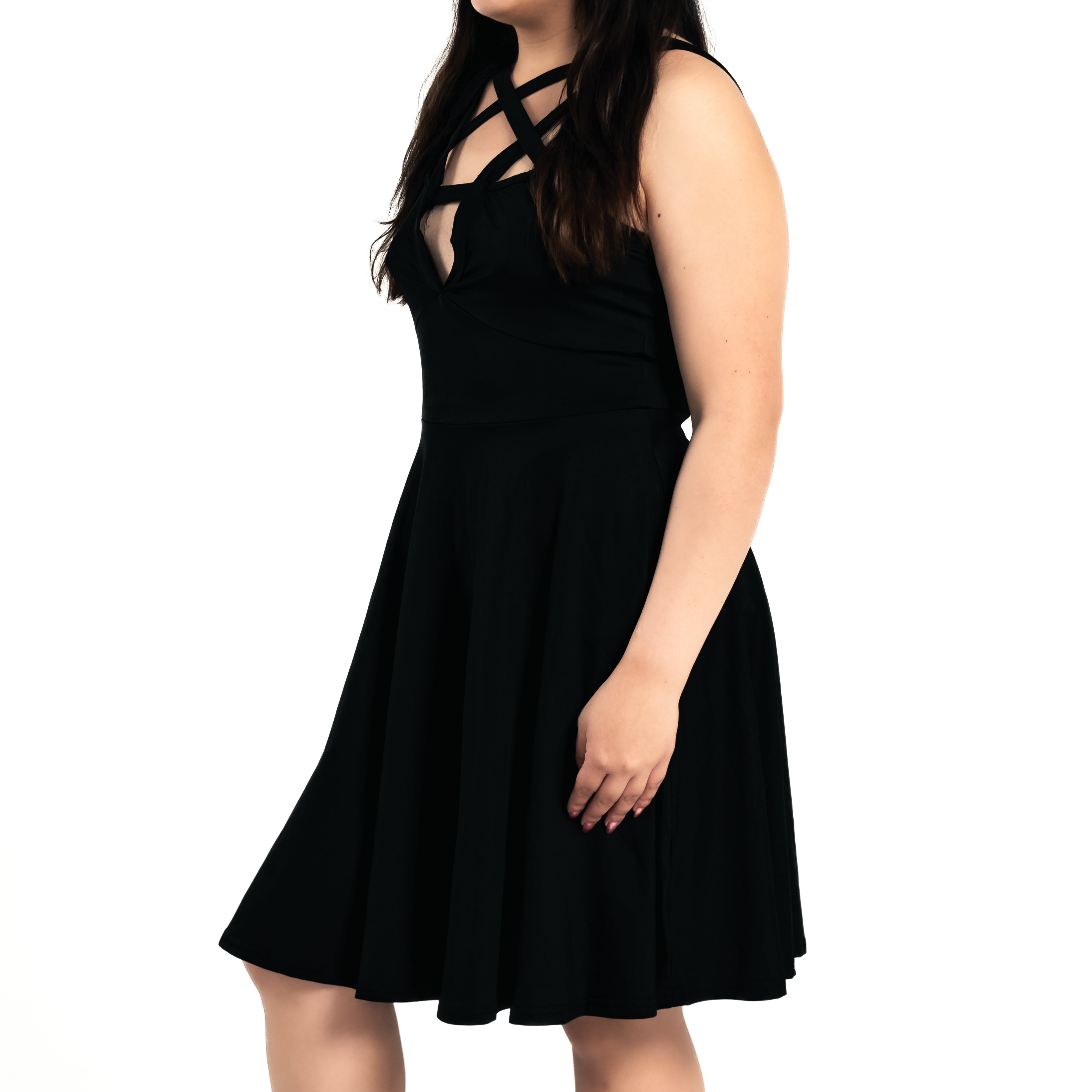 Shop the Pentagram Dress from Forbidden Alchemy’s women's slim fit dresses, featuring premium fabrics and authentic gothic aesthetics. Tagged: DRESSES.Dressesforbidden alchemyDRESSES