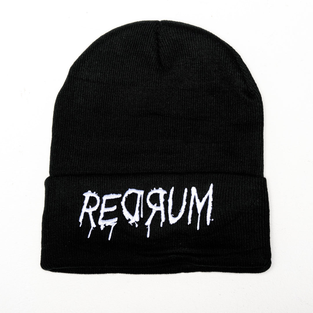 Shop Redrum - Beanie from forbidden alchemy's unisex beanie collection. Soft knit, 100% acrylic, bold embroidery, authentic alternative style. Tagged: Beanies.Beaniesforbidden alchemyBeanies