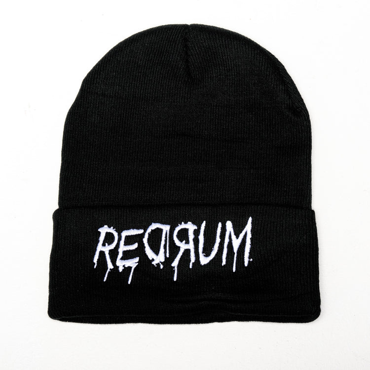 Shop Redrum - Beanie from forbidden alchemy's unisex beanie collection. Soft knit, 100% acrylic, bold embroidery, authentic alternative style. Tagged: Beanies.Beaniesforbidden alchemyBeanies