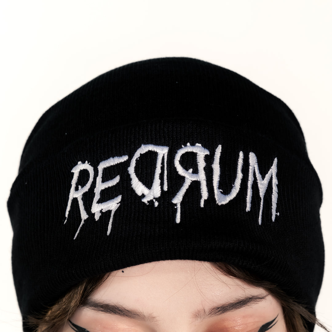 Shop Redrum - Beanie from forbidden alchemy's unisex beanie collection. Soft knit, 100% acrylic, bold embroidery, authentic alternative style. Tagged: Beanies.Beaniesforbidden alchemyBeanies