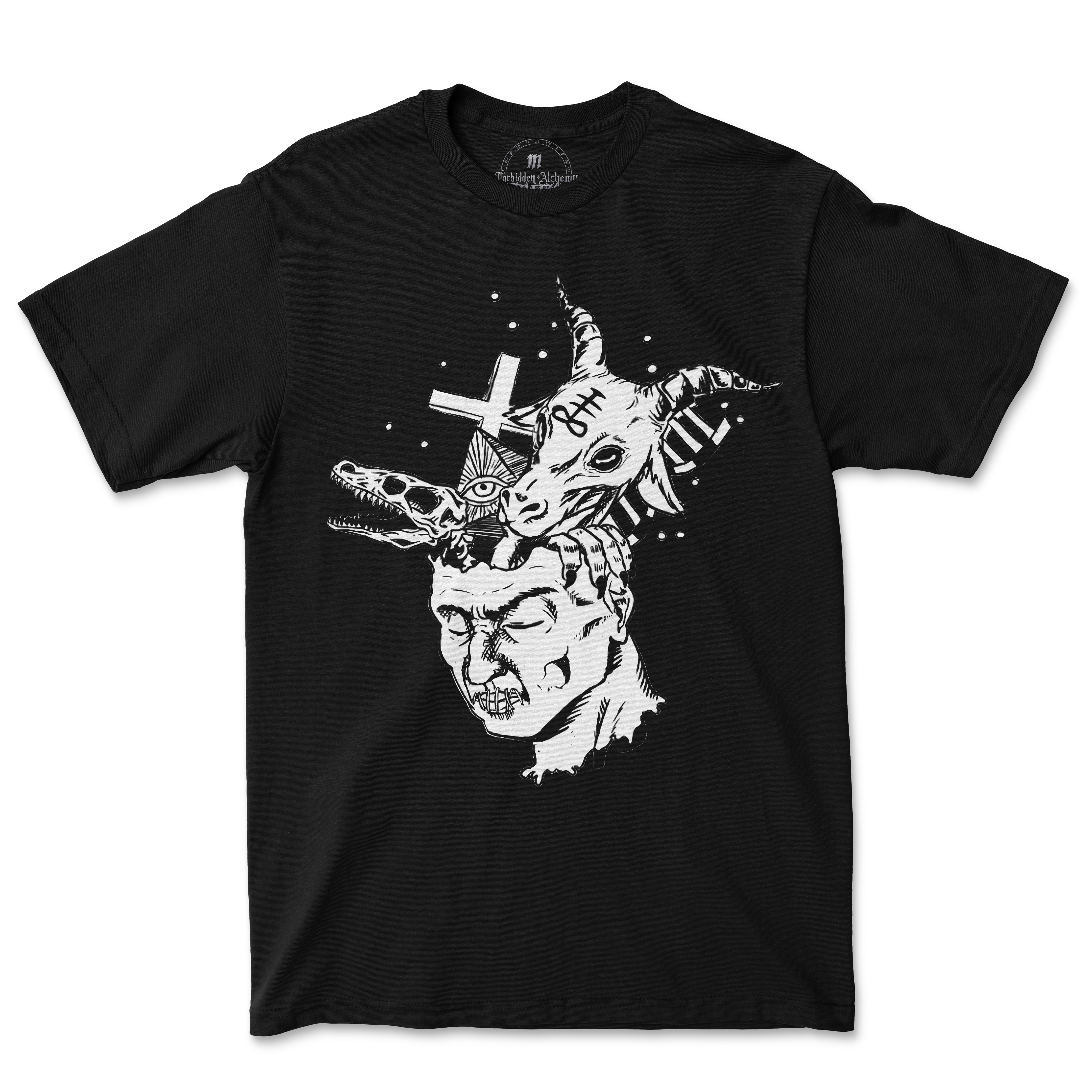 Shop Forbidden Alchemy’s men's T-shirts. Crafted from 100% cotton, featuring vibrant direct-to-garment prints and bold metalcore style. Tagged: MEN'S TEES.T-Shirtsforbidden alchemyMEN'S TEES