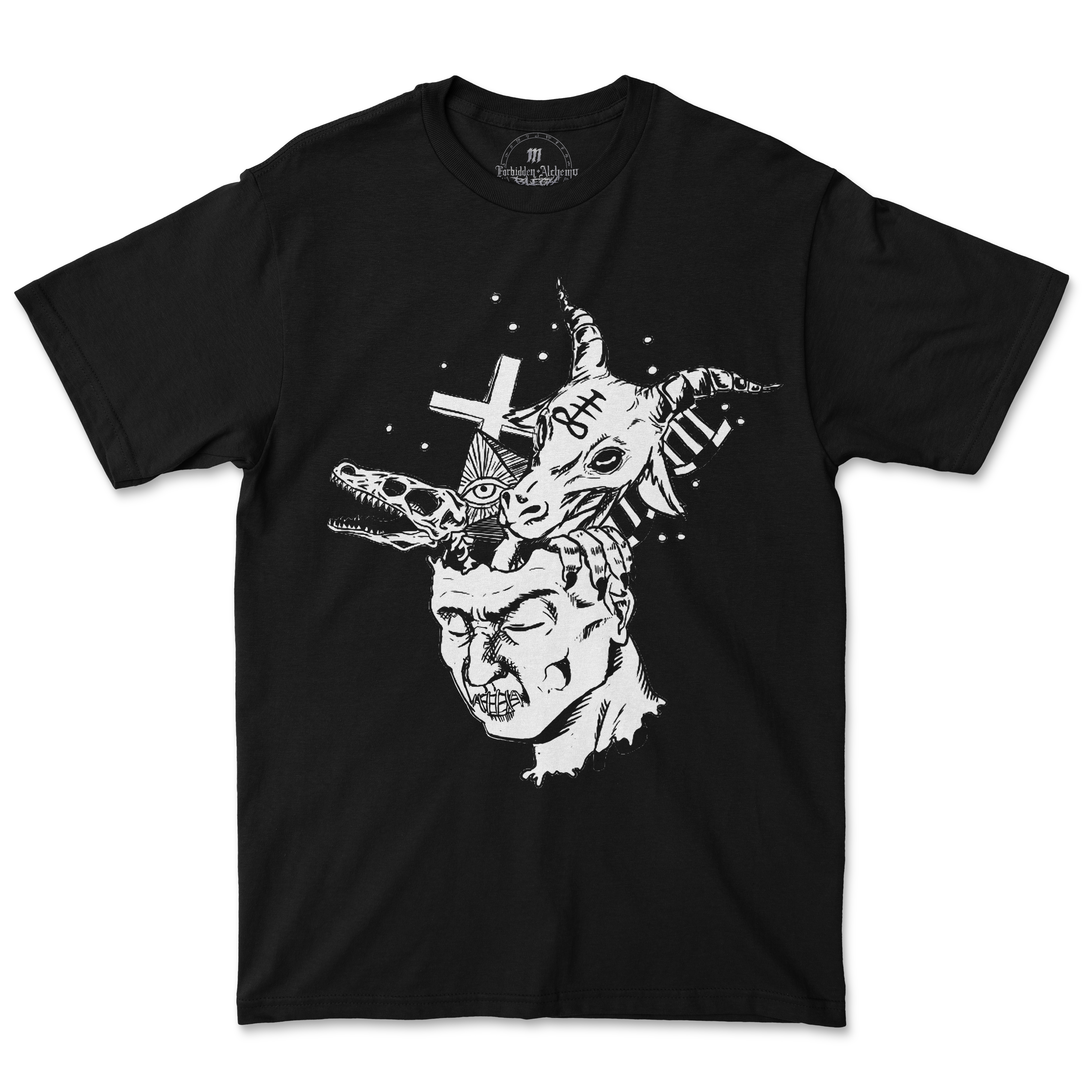 Shop Forbidden Alchemy’s men's T-shirts. Crafted from 100% cotton, featuring vibrant direct-to-garment prints and bold metalcore style. Tagged: MEN'S TEES.T-Shirtsforbidden alchemyMEN'S TEES