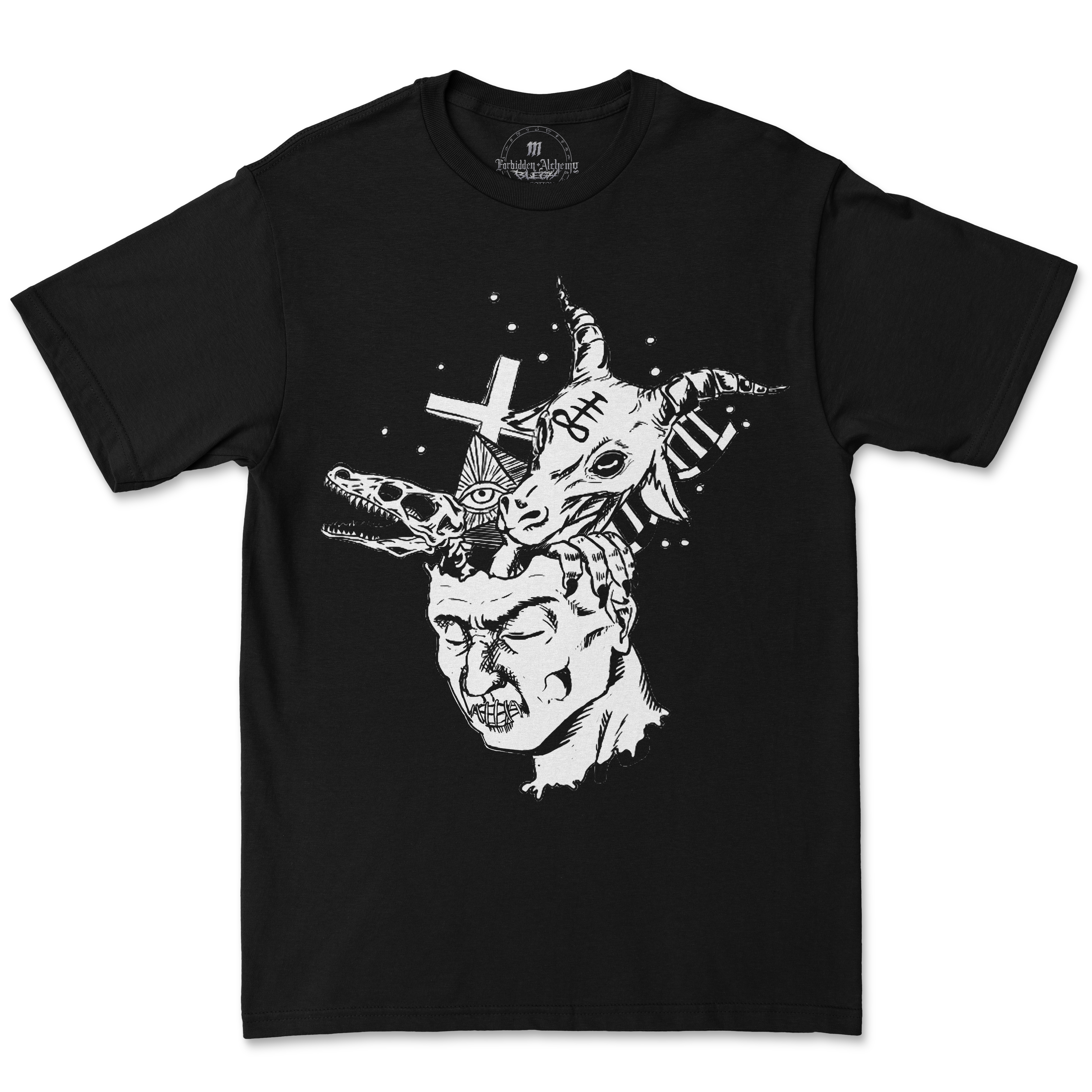 Shop Forbidden Alchemy’s men's T-shirts. Crafted from 100% cotton, featuring vibrant direct-to-garment prints and bold metalcore style. Tagged: MEN'S TEES.T-Shirtsforbidden alchemyMEN'S TEES