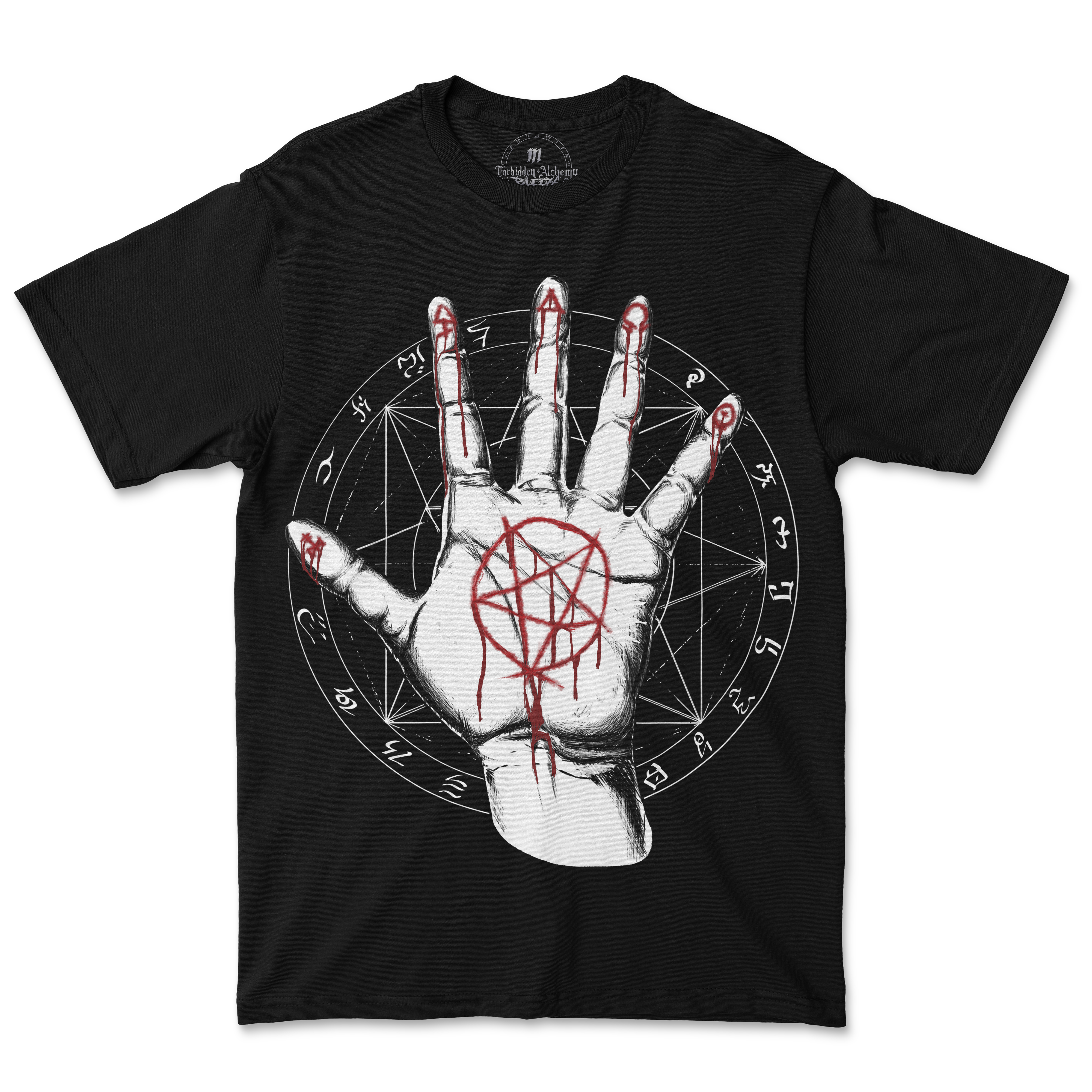 Shop Forbidden Alchemy’s men's T-shirts. Crafted from 100% cotton, featuring vibrant direct-to-garment prints and bold metalcore style. Tagged: MEN'S TEES.T-Shirtsforbidden alchemyMEN'S TEES