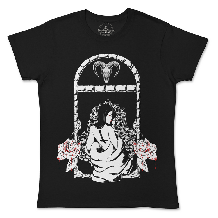 Shop Forbidden Alchemy’s women's T-shirts—100% cotton with vivid direct-to-garment (DTG) prints, inspired by authentic metalcore style. Tagged: WOMEN'S TEES.T-Shirtsforbidden alchemyWOMEN'S TEES