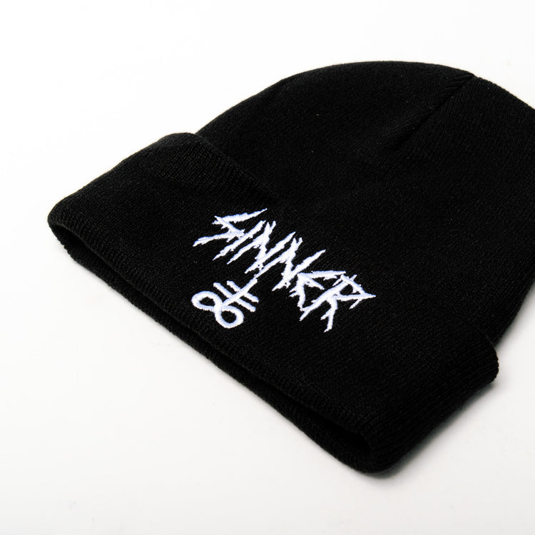 Shop Sinner - Beanie from forbidden alchemy's unisex beanie collection. Soft knit, 100% acrylic, bold embroidery, authentic alternative style. Tagged: Beanies.Beaniesforbidden alchemyBeanies