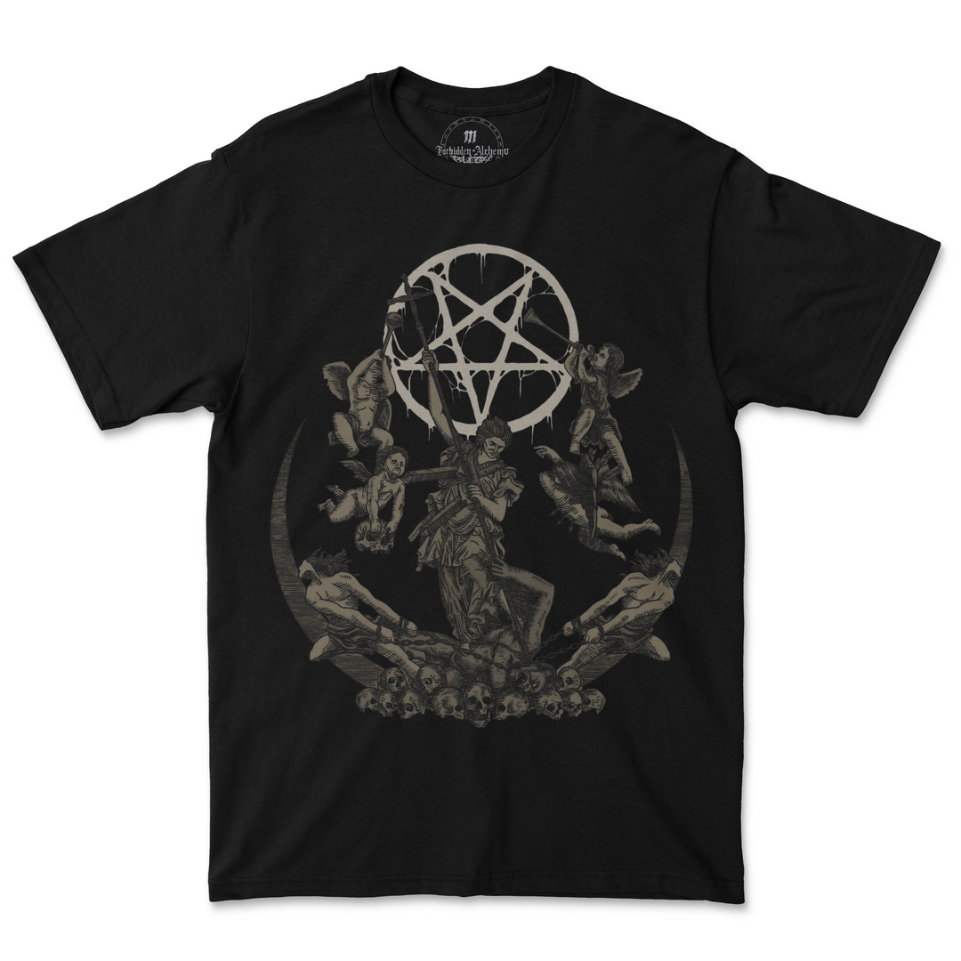 Buy True Evil from forbidden alchemy's men's T-Shirts. Premium 100% cotton, direct-to-garment prints, authentic metalcore apparel. Tagged: MEN'S TEES.T-Shirtsforbidden alchemyMEN'S TEES