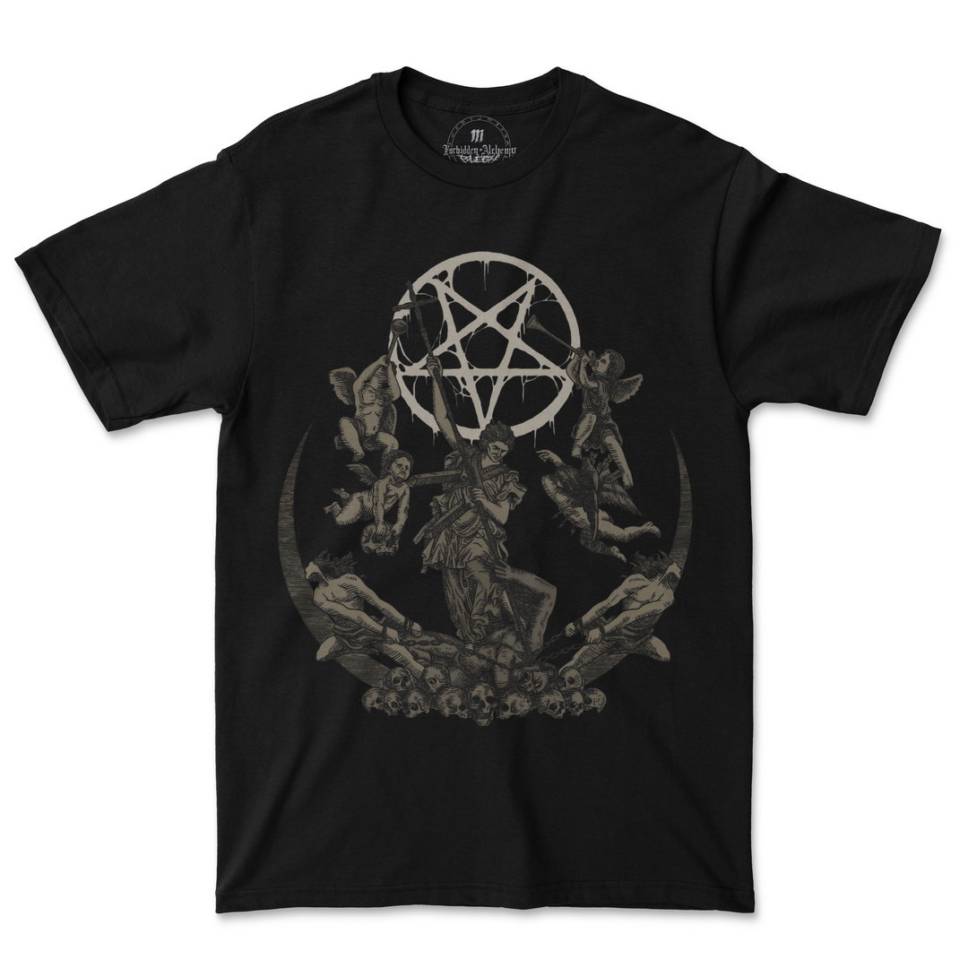 Buy True Evil from forbidden alchemy's men's T-Shirts. Premium 100% cotton, direct-to-garment prints, authentic metalcore apparel. Tagged: MEN'S TEES.T-Shirtsforbidden alchemyMEN'S TEES