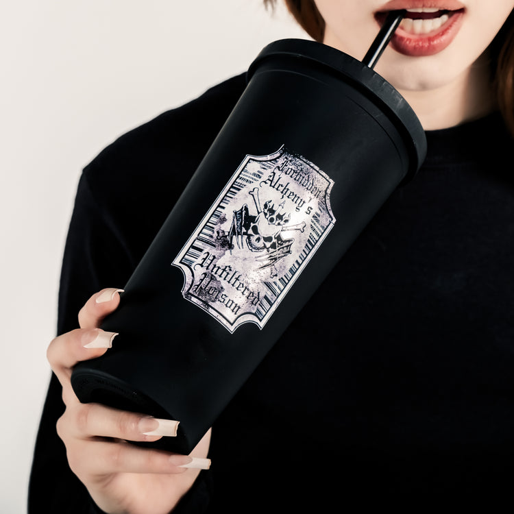 Shop from Forbidden Alchemy’s 22oz reusable tumblers. Durable cups with screw lids and straws, featuring bold, metalcore-inspired designs. Tagged: Tumblers.Tumblersforbidden alchemyTumblers