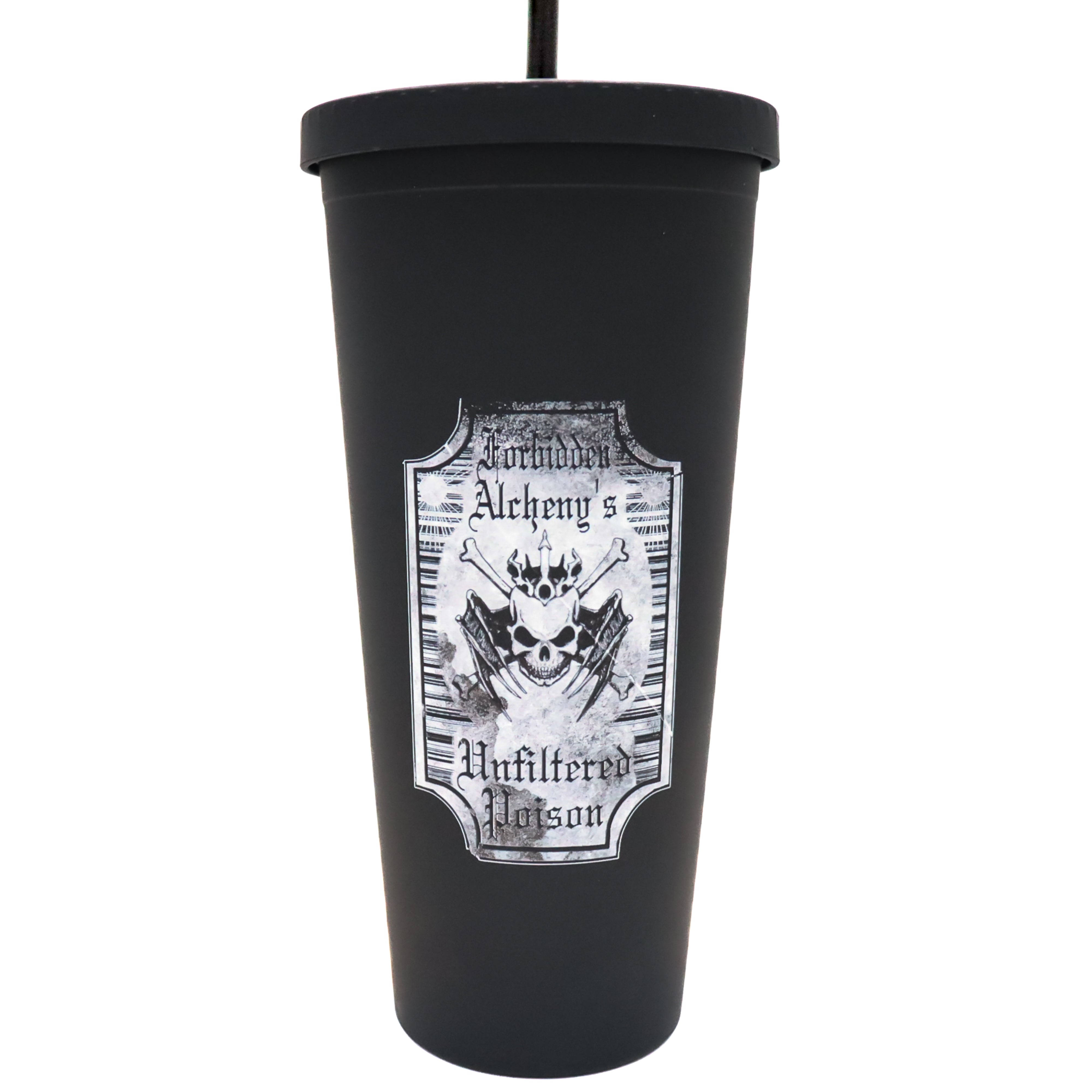 Shop from Forbidden Alchemy’s 22oz reusable tumblers. Durable cups with screw lids and straws, featuring bold, metalcore-inspired designs. Tagged: Tumblers.Tumblersforbidden alchemyTumblers