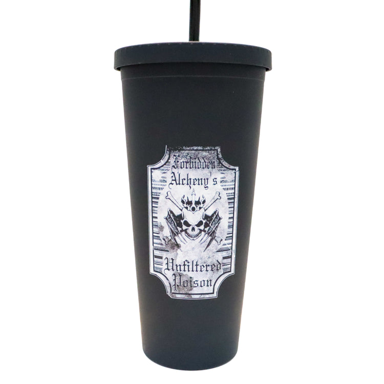 Shop from Forbidden Alchemy’s 22oz reusable tumblers. Durable cups with screw lids and straws, featuring bold, metalcore-inspired designs. Tagged: Tumblers.Tumblersforbidden alchemyTumblers