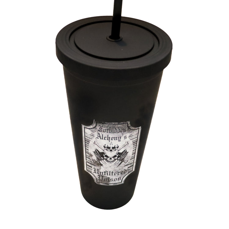 Shop from Forbidden Alchemy’s 22oz reusable tumblers. Durable cups with screw lids and straws, featuring bold, metalcore-inspired designs. Tagged: Tumblers.Tumblersforbidden alchemyTumblers