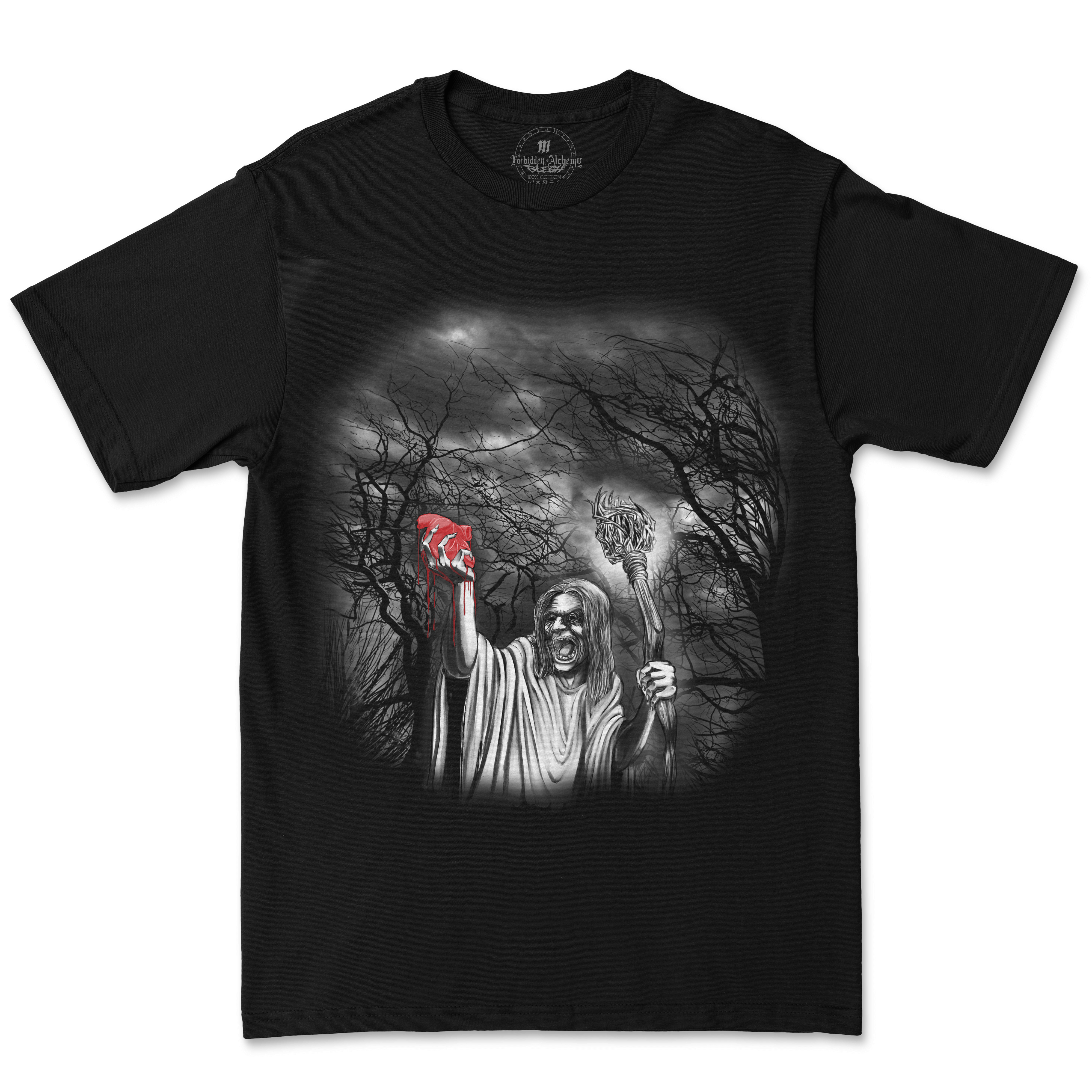Buy baba yaga from forbidden alchemy's men's T-Shirts. Premium 100% cotton, direct-to-garment prints, authentic metalcore apparel. Tagged: MEN'S TEES.T-Shirtsforbidden alchemyMEN'S TEES