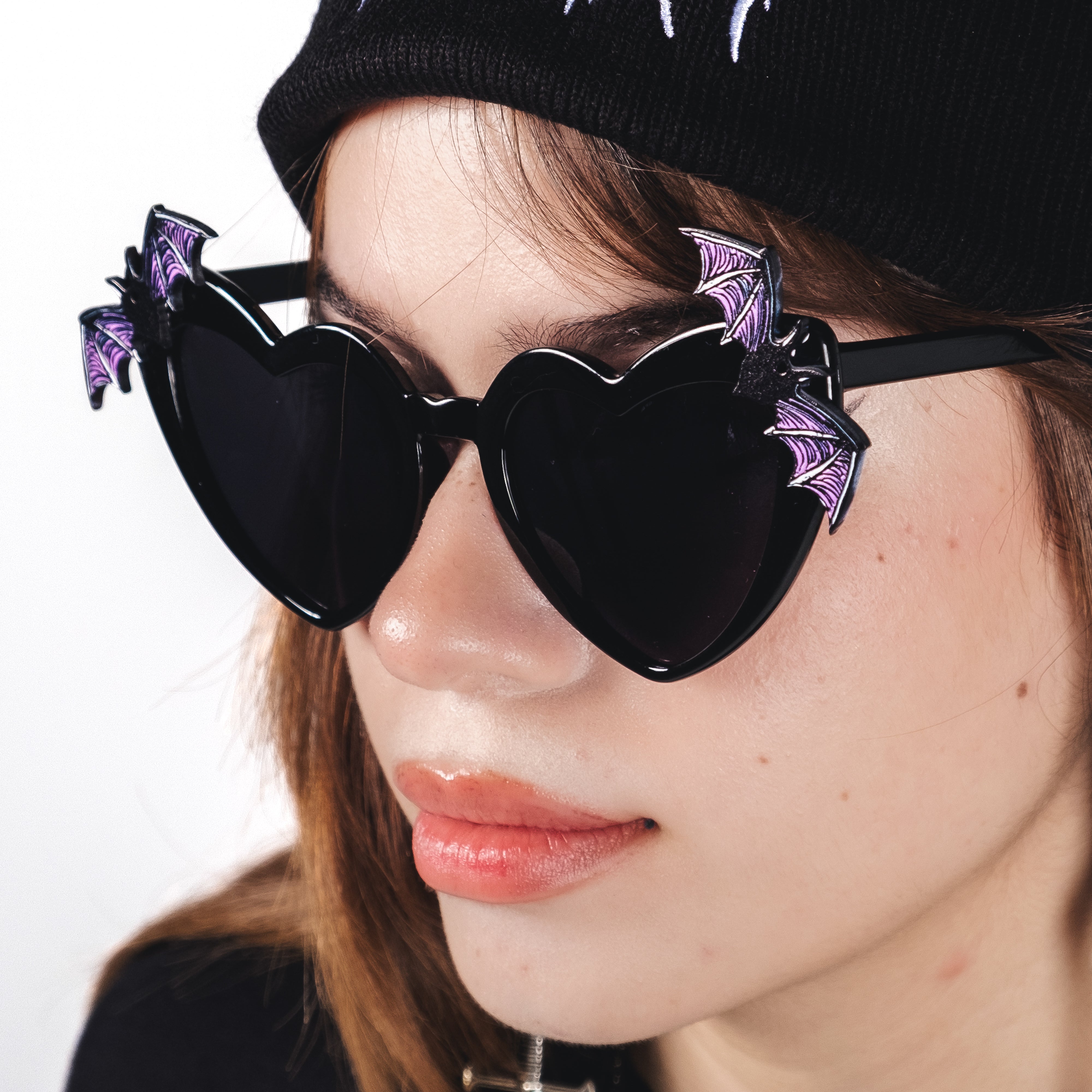 Shop Bat Heart Shades from Forbidden Alchemy's gothic sunglasses. Premium quality eyewear featuring bold frames and authentic goth aesthetics. Tagged: shades.Sunglassesforbidden alchemyshades