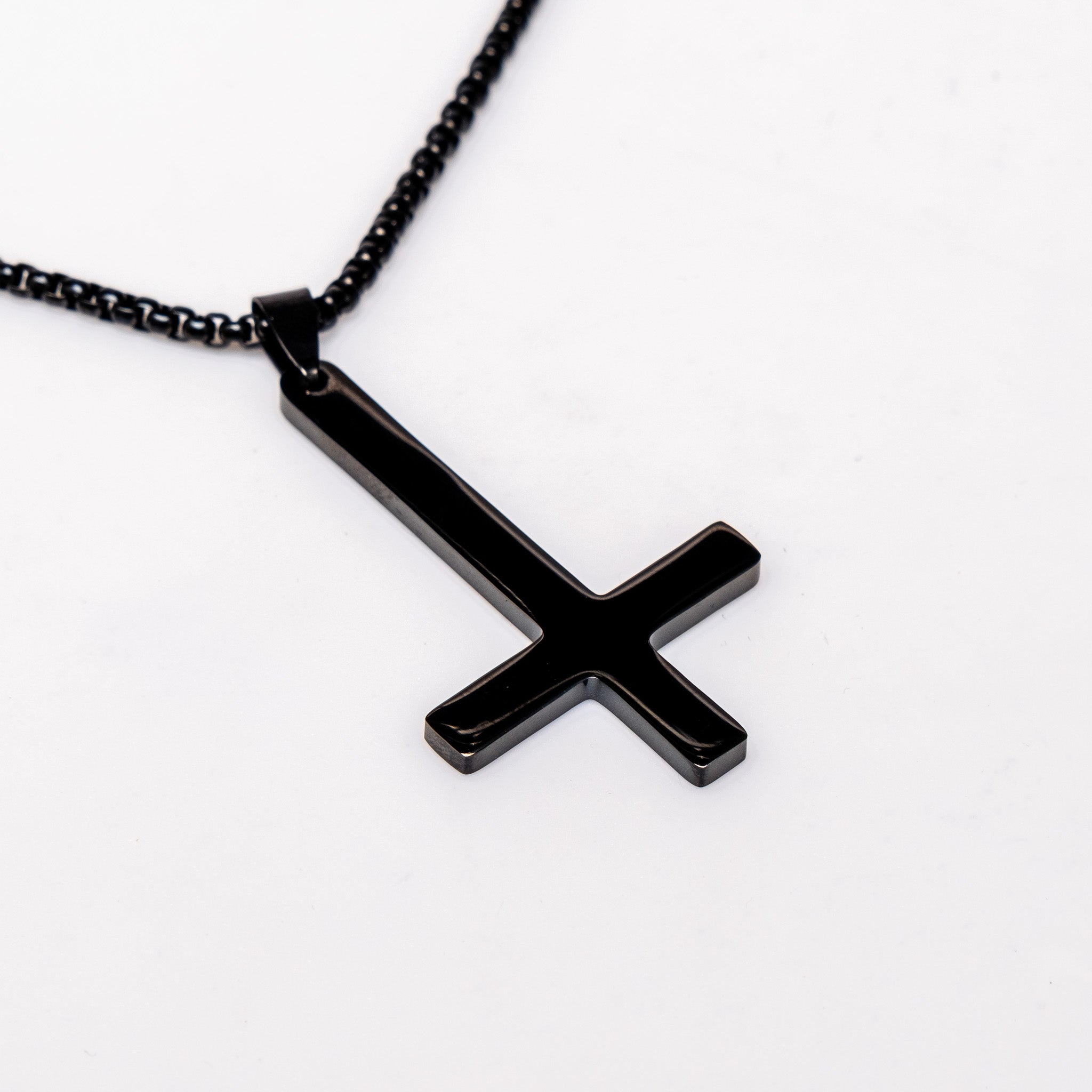 Upside down cross - necklace