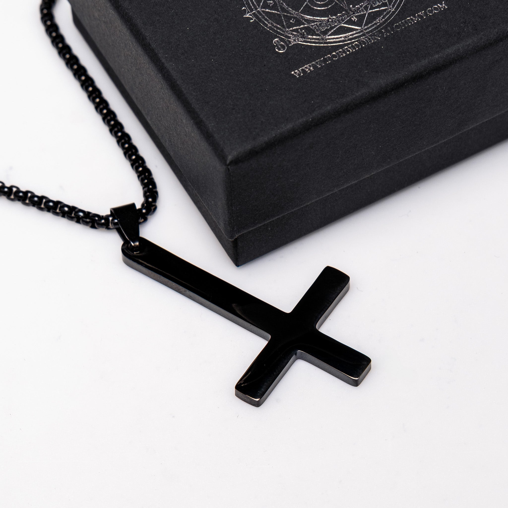 Upside down cross - necklace