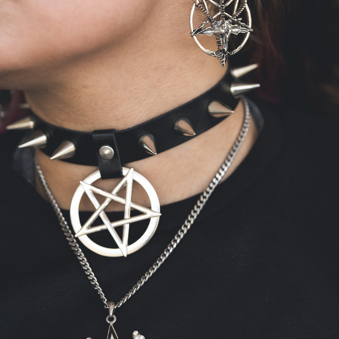 Shop Forbidden Alchemy’s premium leather chokers. Adjustable fit, alloy studs, and authentic metalcore-inspired designs. Tagged: Choker.Necklacesforbidden alchemyChoker