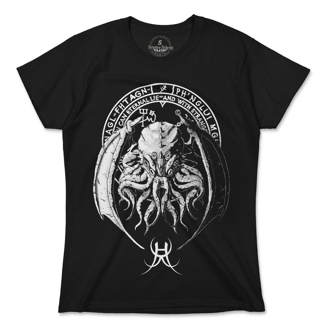 Buy Lord of Madness from forbidden alchemy's women's T-Shirts. 100% cotton, direct-to-garment prints, authentic alternative apparel. Tagged: WOMEN'S TEES.T-Shirtsforbidden alchemyWOMEN'S TEES