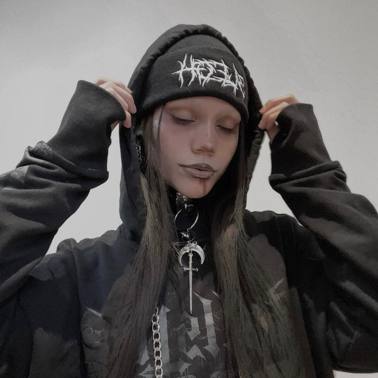Shop BLEGH - Beanie from forbidden alchemy's unisex beanie collection. Soft knit, 100% acrylic, bold embroidery, authentic alternative style. Tagged: Beanies.Beaniesforbidden alchemyBeanies