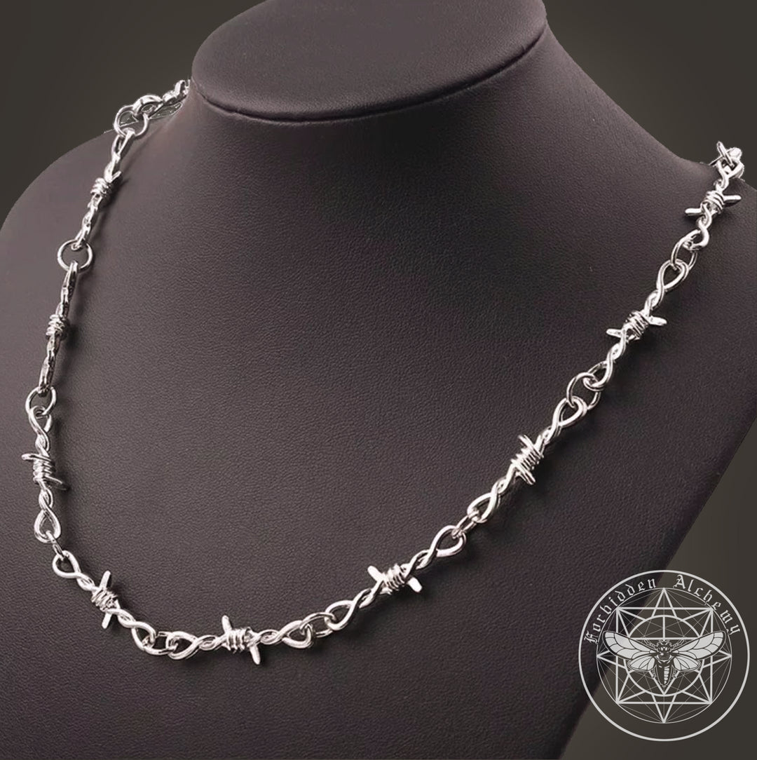 Shop Barbed wire - Necklace from Forbidden Alchemy’s collection. Crafted from premium alloy zinc, each piece showcases detailed. Tagged: Necklaces.Necklacesforbidden alchemyNecklaces