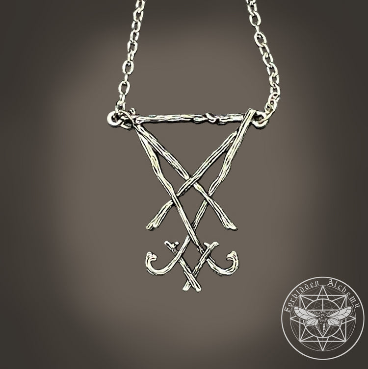 Shop Sigil of Lucifer from Forbidden Alchemy’s necklace. Crafted from premium alloy zinc, each piece showcases detailed. Tagged: Necklaces.Necklacesforbidden alchemyNecklaces
