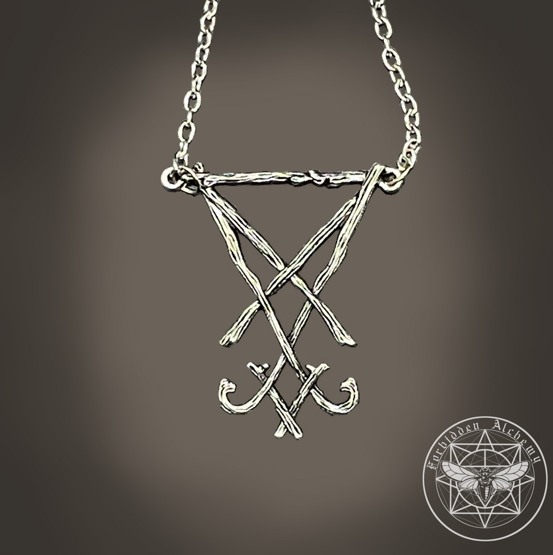 Shop Sigil of Lucifer from Forbidden Alchemy’s necklace. Crafted from premium alloy zinc, each piece showcases detailed. Tagged: Necklaces.Necklacesforbidden alchemyNecklaces