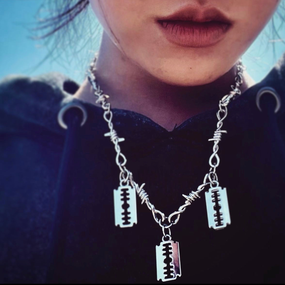 Shop Razors - Necklace from Forbidden Alchemy’s collection. Crafted from premium alloy zinc, each piece showcases detailed. Tagged: Necklaces.Necklacesforbidden alchemyNecklaces