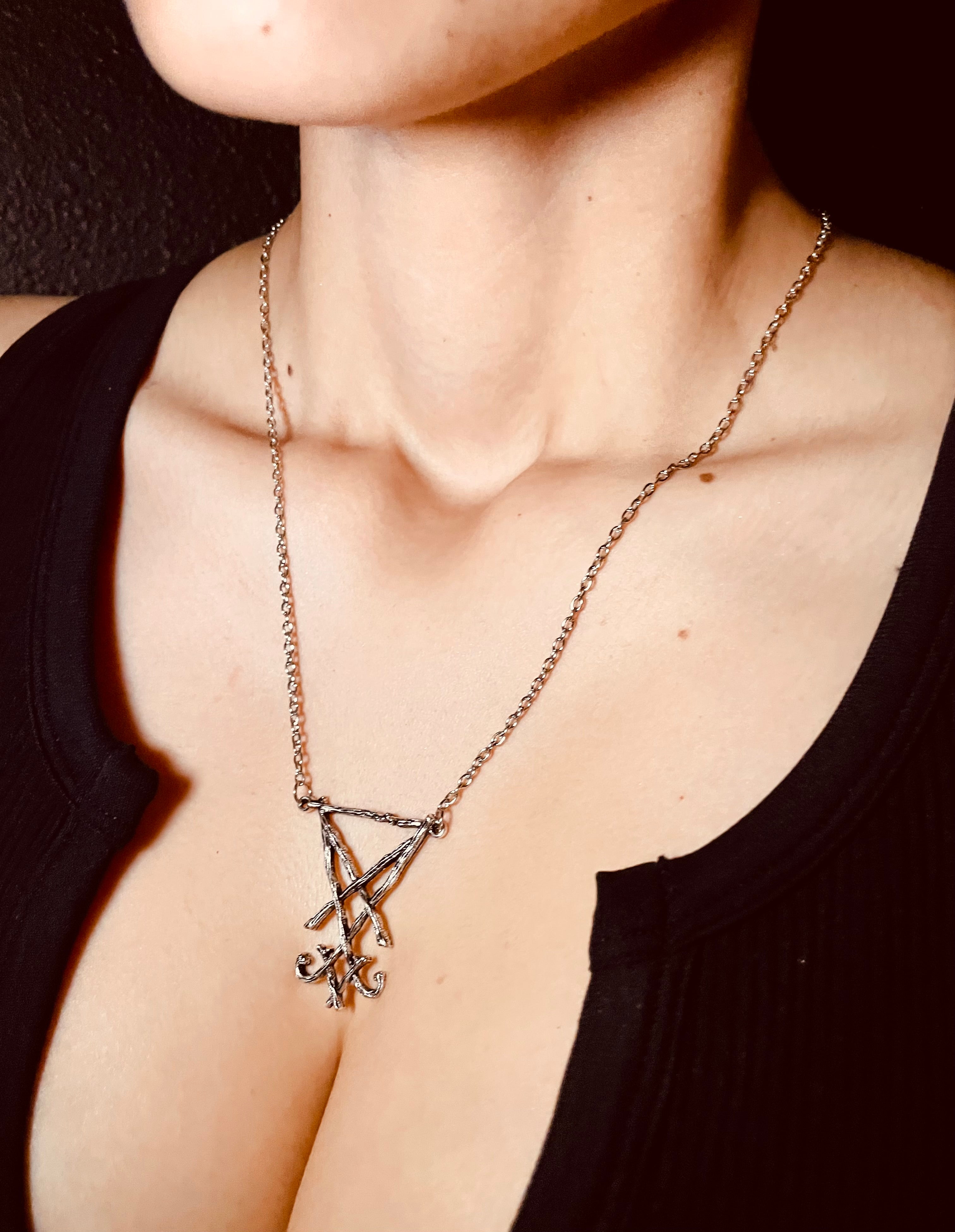 Shop Sigil of Lucifer from Forbidden Alchemy’s necklace. Crafted from premium alloy zinc, each piece showcases detailed. Tagged: Necklaces.Necklacesforbidden alchemyNecklaces