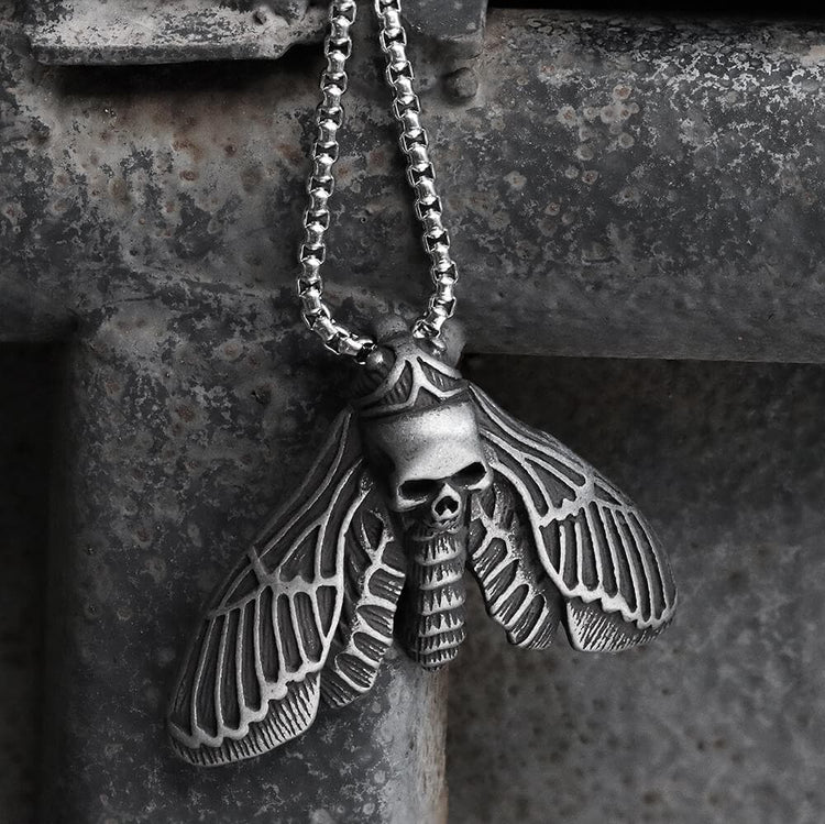 Shop Death Moth - Necklace from Forbidden Alchemy’s collection. Crafted from premium alloy zinc, each piece showcases detailed. Tagged: Necklaces.Necklacesforbidden alchemyNecklaces