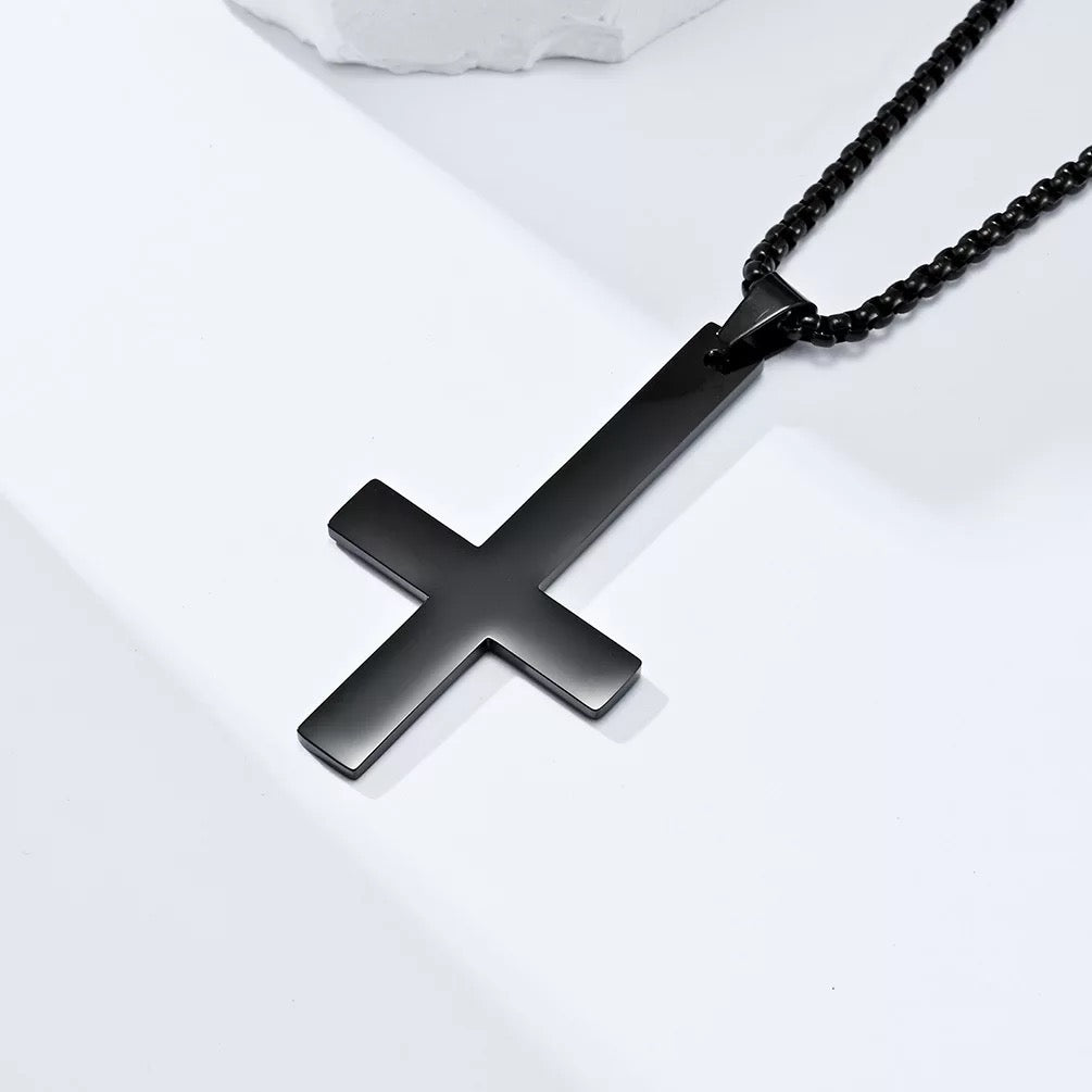 Upside down cross - necklace