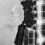 Load image into Gallery viewer, Black Plaid Lace Up - Dress
